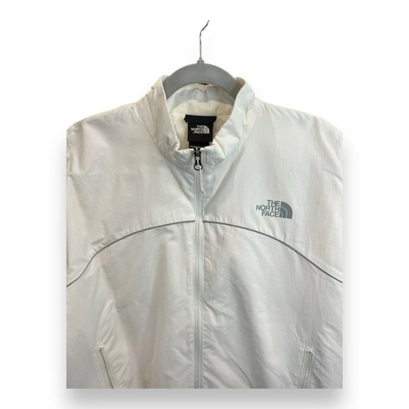 THE NORTH‎ FACE Tek Piping Wind Jacket Women’s Size Large White Windwall - Picture 2 of 10